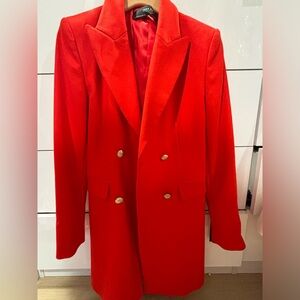 Zara red blazer jacket size XS NEVER WORN/ no tag